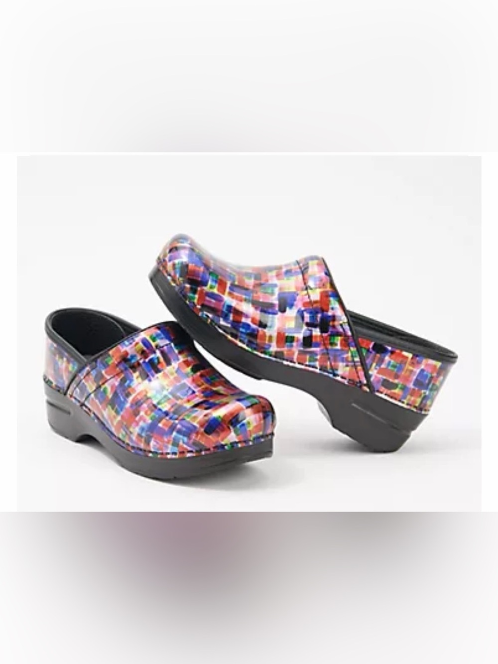 New DANSKO Color Block Patent Leather Professional Clogs